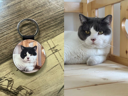 Handmade leather pet portrait